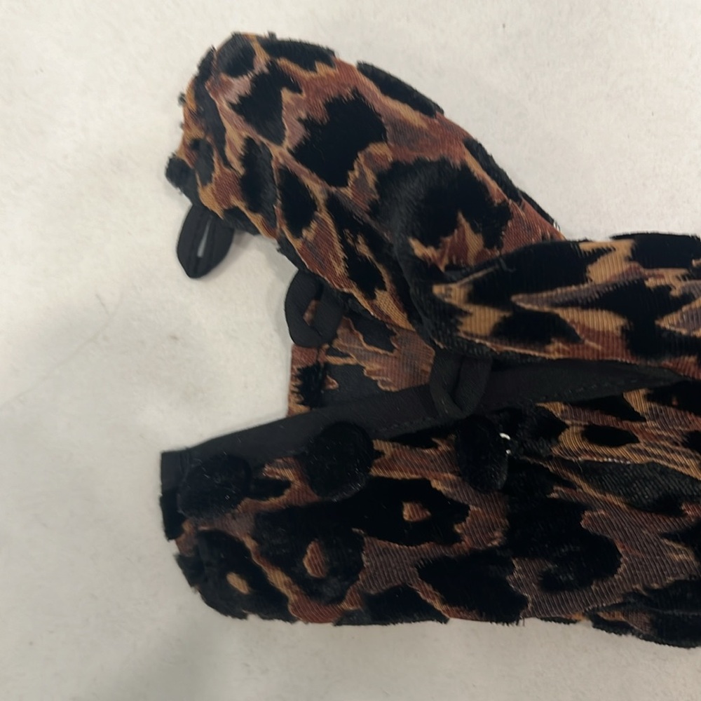 Camila Coelho Kristi brown leopard print crop top - Picture 4 of 5